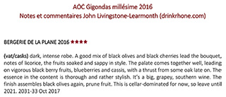 Drink Rhone - John Livingstone-Learmonth - Bergerie de la Plane Gigondas 2016